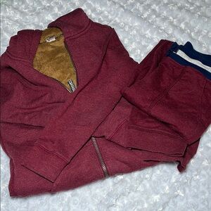 Carter's Red Zip Up Matching Set Cozy and Versatile